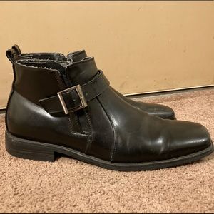 Black Single Buckle Boots